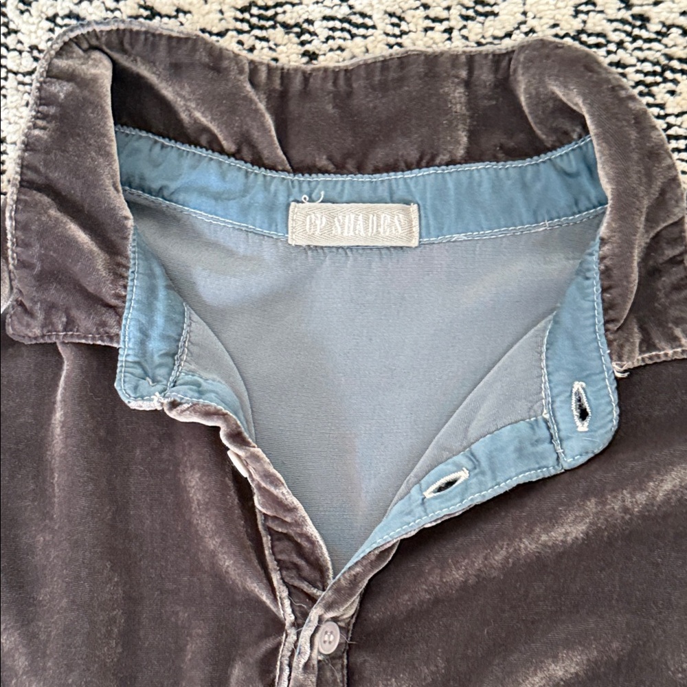 Velvet Button-Up Jacket - Gray - Picture 4 of 6